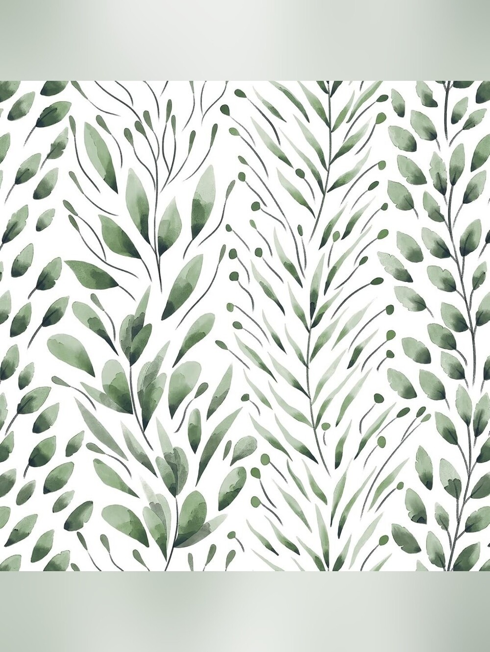 Safiyya Dark Green Leaf Peel & Stick Wallpaper Removable Contact Paper 78.7x17.3